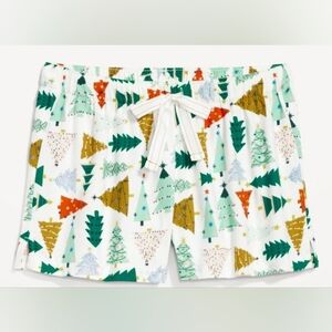 Old Navy Womens 3X Flannel Boxer Pajama Shorts O Christmas Tree Winter XXXL Plus